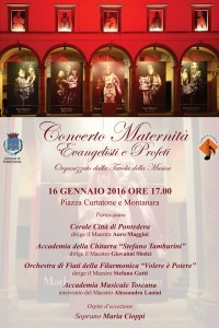 Concerto “Maternità Evangelisti e Profeti” – Piazza Curtatone e Montanara a Pontedera